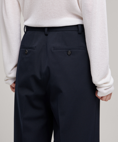 MUSINSA STANDARD WOMAN（ムシンサスタンダードウーマン）の「ウィメンズワイドヒドゥンバンディングスラックス[ネイビー]（スラックス・レディース・その他・24/25/26/27/28/29/34/32/30）」の7枚目の写真