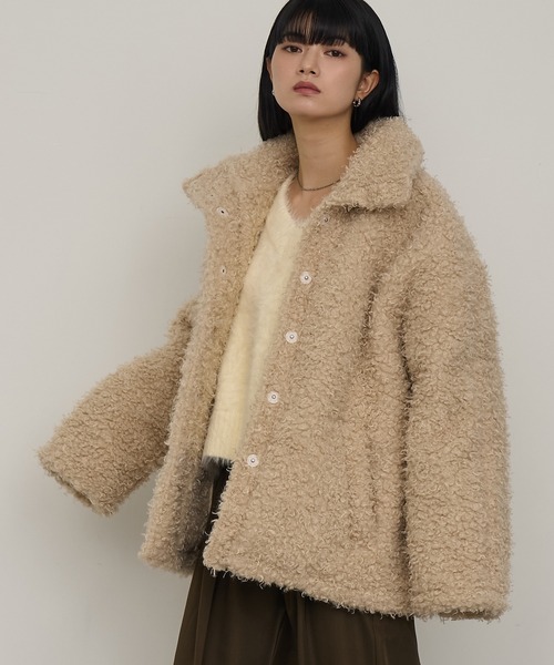 セール】【NOGLE/ノグル】カーリーシャギーボアスタンドコート（その他