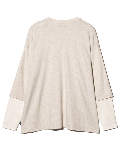 glamb(グラム)の「Blow Layered Cutsew / ブロウレイヤードカットソー(Tシャツ/カットソー・メンズ・ホワイト/ブラック/カーキ・S/M/L)」の6枚目の写真