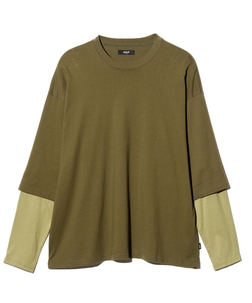 glamb(グラム)の「Blow Layered Cutsew / ブロウレイヤードカットソー(Tシャツ/カットソー・メンズ・ホワイト/ブラック/カーキ・S/M/L)」の5枚目の写真