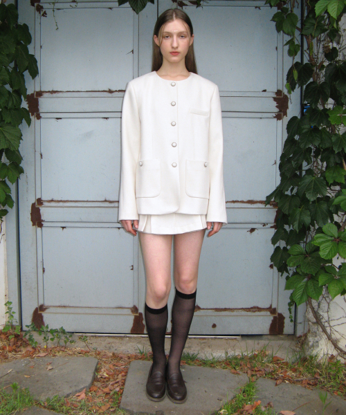 SINOON(シヌーン)の「MELTON TWEED JACKET (LINEN)(その他アウター・レディース・その他・FREE)」の2枚目の写真