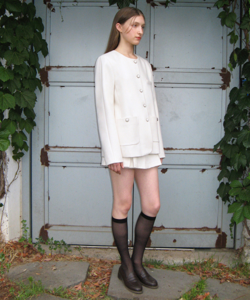 SINOON(シヌーン)の「MELTON TWEED JACKET (LINEN)(その他アウター・レディース・その他・FREE)」の3枚目の写真