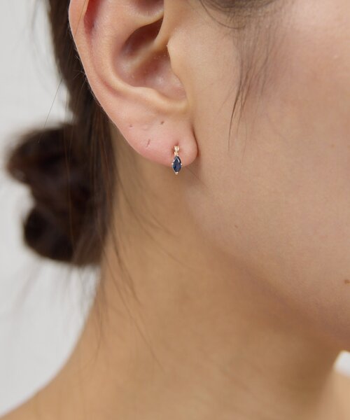 GALLARDAGALANTE(ガリャルダガランテ)の「【2.718】サファイアスタッドピアス(ピアス(両耳用)・レディース・ゴールド・FREE)」の2枚目の写真