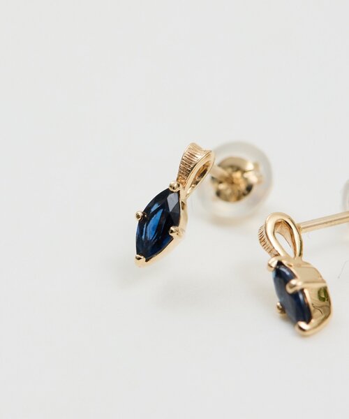 GALLARDAGALANTE(ガリャルダガランテ)の「【2.718】サファイアスタッドピアス(ピアス(両耳用)・レディース・ゴールド・FREE)」の4枚目の写真