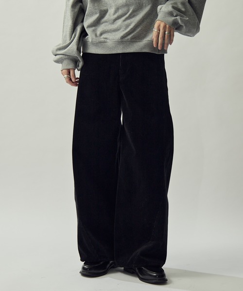 Lui's（ルイス）の「WOOL CORDUROY/ウールコーデュロイカーブパンツ（その他パンツ・メンズ・ダークブルー/ブラック・S/M）」の4枚目の写真