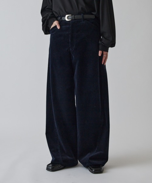 Lui's（ルイス）の「WOOL CORDUROY/ウールコーデュロイカーブパンツ（その他パンツ・メンズ・ダークブルー/ブラック・S/M）」の18枚目の写真