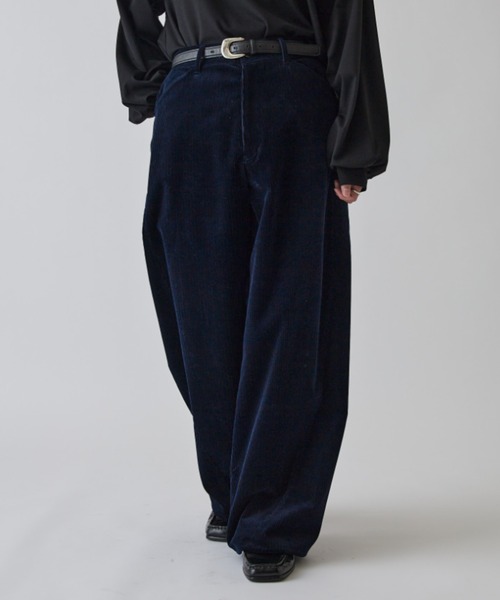 Lui's（ルイス）の「WOOL CORDUROY/ウールコーデュロイカーブパンツ（その他パンツ・メンズ・ダークブルー/ブラック・S/M）」の21枚目の写真