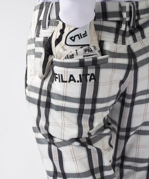 セール】【FILA GOLF:フィラゴルフ】チェック柄ボンディングパンツ