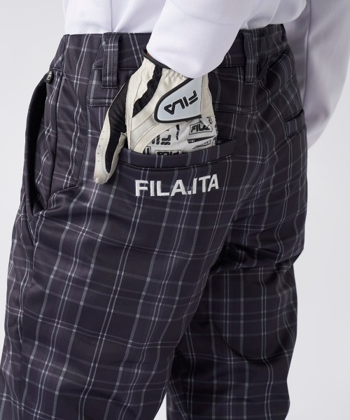 セール】【FILA GOLF:フィラゴルフ】チェック柄ボンディングパンツ