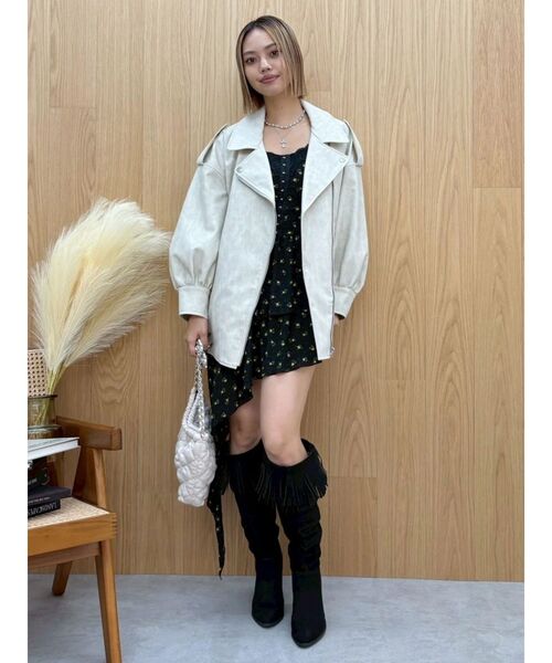 EVRIS（エヴリス）の「フリンジデザインロングブーツ（ブーツ・レディース・ブラック/ホワイト・SMALL/MEDIUM/LARGE）」の11枚目の写真