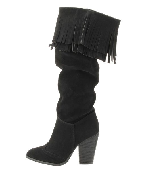 EVRIS（エヴリス）の「フリンジデザインロングブーツ（ブーツ・レディース・ブラック/ホワイト・SMALL/MEDIUM/LARGE）」の20枚目の写真