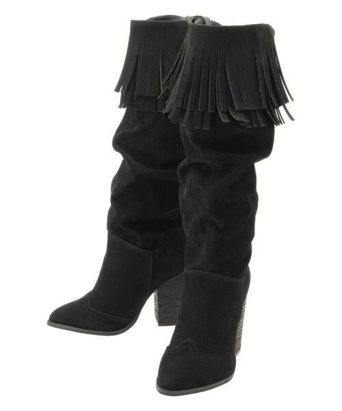 EVRIS（エヴリス）の「フリンジデザインロングブーツ（ブーツ・レディース・ブラック/ホワイト・SMALL/MEDIUM/LARGE）」の17枚目の写真