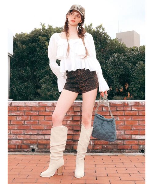 EVRIS（エヴリス）の「2WAYフリンジデザインロングブーツ（ブーツ・レディース・ブラック/ホワイト・SMALL/MEDIUM/LARGE）」の17枚目の写真