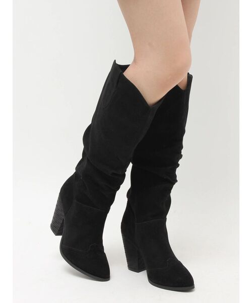 EVRIS（エヴリス）の「2WAYフリンジデザインロングブーツ（ブーツ・レディース・ブラック/ホワイト・SMALL/MEDIUM/LARGE）」の6枚目の写真