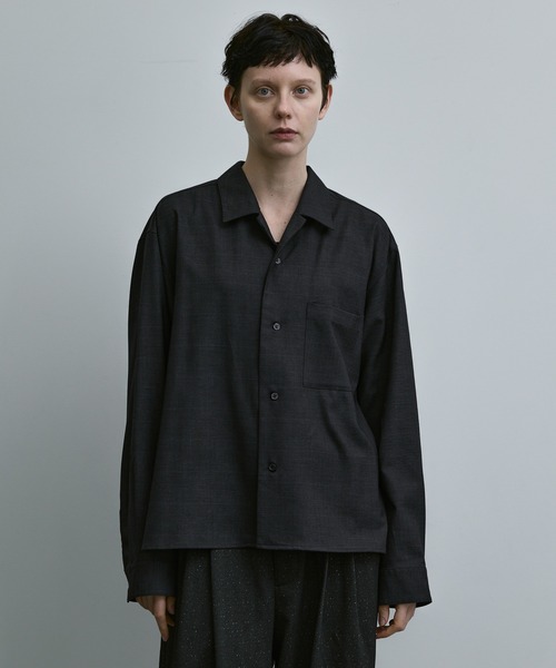 remer（リメール）の「loose basic shirt - shadow glen check /ルーズベーシックシャツシャドーグレンチェック【短丈】（シャツ/ブラウス・メンズ・ブラック/アッシュグレー・X-SMALL/SMALL/MEDIUM/LARGE）」の19枚目の写真