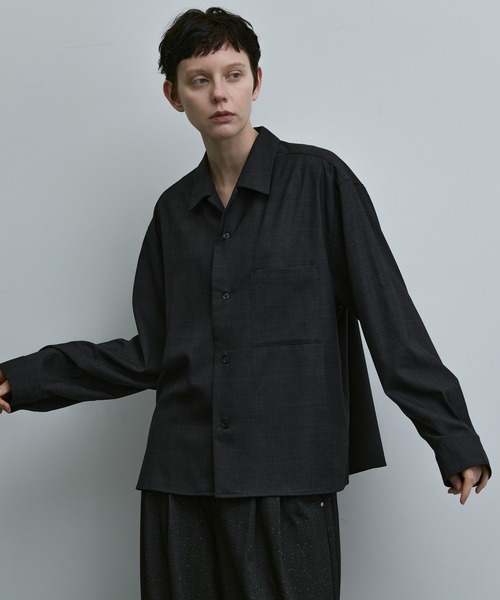 remer（リメール）の「loose basic shirt - shadow glen check /ルーズベーシックシャツシャドーグレンチェック【短丈】（シャツ/ブラウス・メンズ・ブラック/アッシュグレー・X-SMALL/SMALL/MEDIUM/LARGE）」の15枚目の写真