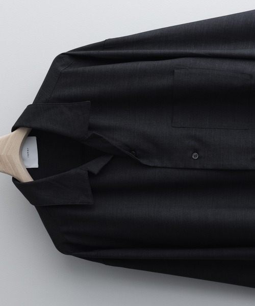 remer（リメール）の「loose basic shirt - shadow glen check /ルーズベーシックシャツシャドーグレンチェック【短丈】（シャツ/ブラウス・メンズ・ブラック/アッシュグレー・X-SMALL/SMALL/MEDIUM/LARGE）」の22枚目の写真