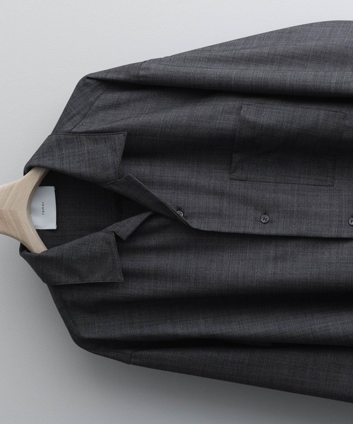 remer（リメール）の「loose basic shirt - shadow glen check /ルーズベーシックシャツシャドーグレンチェック【短丈】（シャツ/ブラウス・メンズ・ブラック/アッシュグレー・X-SMALL/SMALL/MEDIUM/LARGE）」の11枚目の写真