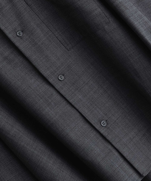 remer（リメール）の「loose basic shirt - shadow glen check /ルーズベーシックシャツシャドーグレンチェック【短丈】（シャツ/ブラウス・メンズ・ブラック/アッシュグレー・X-SMALL/SMALL/MEDIUM/LARGE）」の9枚目の写真