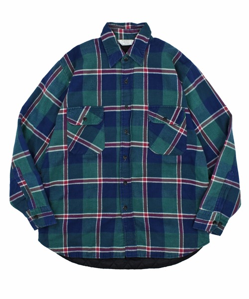 VINTAGE(ヴィンテージ)の「【USED】80’s THE MEN'S STORE AT SEARS キルティングネル(カバーオール・メンズ・グリーン・MEDIUM)」の1枚目の写真