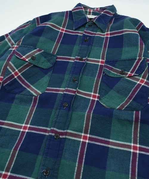 VINTAGE(ヴィンテージ)の「【USED】80’s THE MEN'S STORE AT SEARS キルティングネル(カバーオール・メンズ・グリーン・MEDIUM)」の2枚目の写真