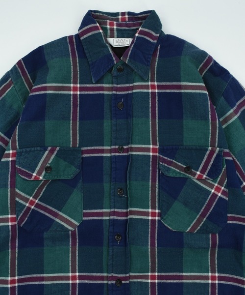 VINTAGE(ヴィンテージ)の「【USED】80’s THE MEN'S STORE AT SEARS キルティングネル(カバーオール・メンズ・グリーン・MEDIUM)」の3枚目の写真