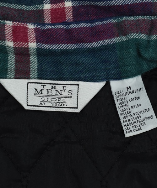 VINTAGE(ヴィンテージ)の「【USED】80’s THE MEN'S STORE AT SEARS キルティングネル(カバーオール・メンズ・グリーン・MEDIUM)」の6枚目の写真