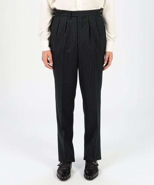 セール】ウールフランネル サイドアジャスター 2Pスラックス V.B.