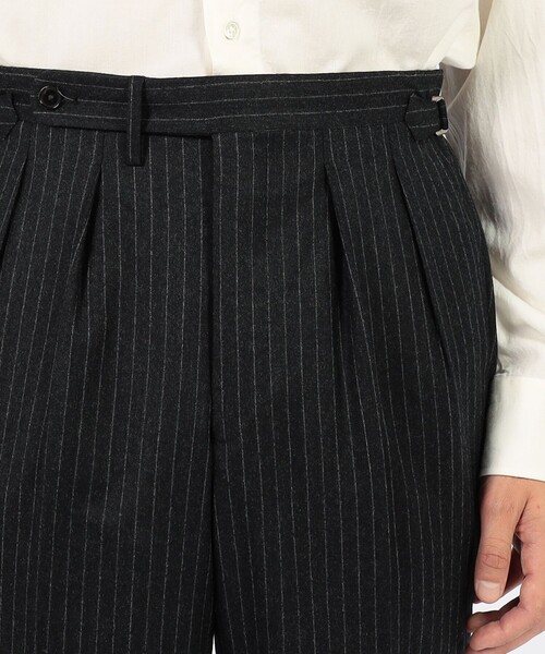 セール】ウールフランネル サイドアジャスター 2Pスラックス V.B.