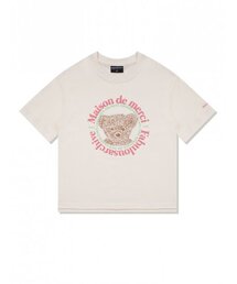 ウィメンズベアフレンズリラックスクロップTシャツクリーム(FCC2TS386W)