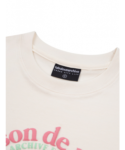 FABULOUS ARCHIVE(ファビュラスアーカイブ)の「ウィメンズベアフレンズリラックスクロップTシャツクリーム(FCC2TS386W)(Tシャツ/カットソー・レディース・アイボリー・MEDIUM/SMALL)」の3枚目の写真