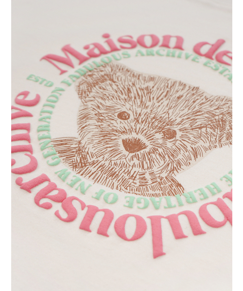 FABULOUS ARCHIVE(ファビュラスアーカイブ)の「ウィメンズベアフレンズリラックスクロップTシャツクリーム(FCC2TS386W)(Tシャツ/カットソー・レディース・アイボリー・MEDIUM/SMALL)」の4枚目の写真