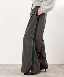MILLION CARATS | 【スタイルアップと体型カバーを両立】きちんと感がありながら、後ろゴム仕様でストレスフリー！洗練された印象を放つサイドライン入りきれいめパンツ(その他パンツ)