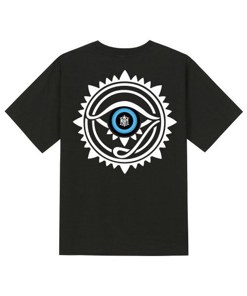 KAN6312(カン6312)の「KTB0100 ホルスの目 半袖Tシャツ - ブラック(Tシャツ/カットソー・メンズ・その他・SMALL/MEDIUM/LARGE/X-LARGE)」の1枚目の写真