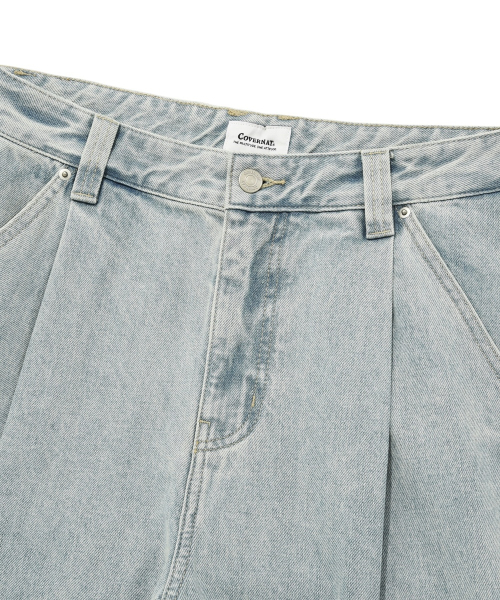 COVERNAT（カバーナット）の「デニムワンタックワイドパンツライトブルー（デニムパンツ・レディース・その他・LARGE/MEDIUM/SMALL）」の3枚目の写真
