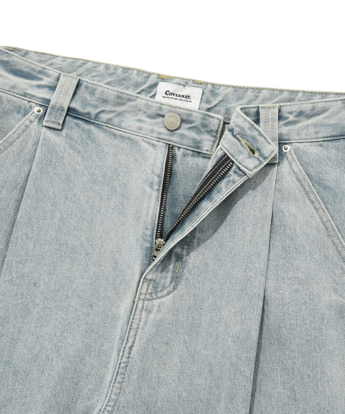 COVERNAT（カバーナット）の「デニムワンタックワイドパンツライトブルー（デニムパンツ・レディース・その他・LARGE/MEDIUM/SMALL）」の4枚目の写真