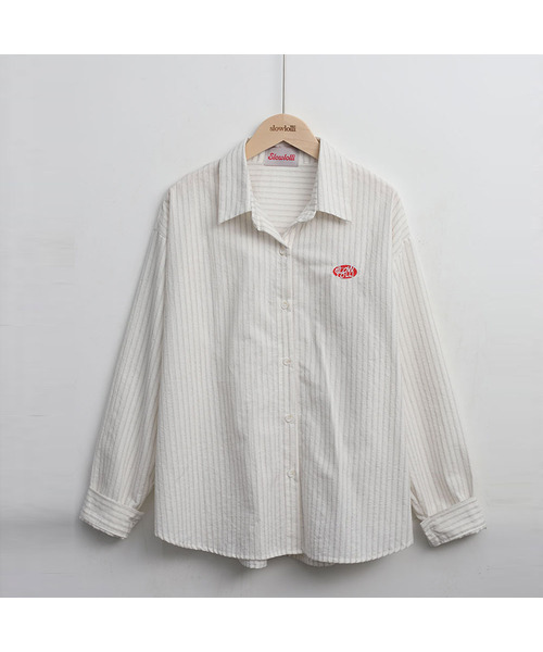 Stripe basic shirt - Beige