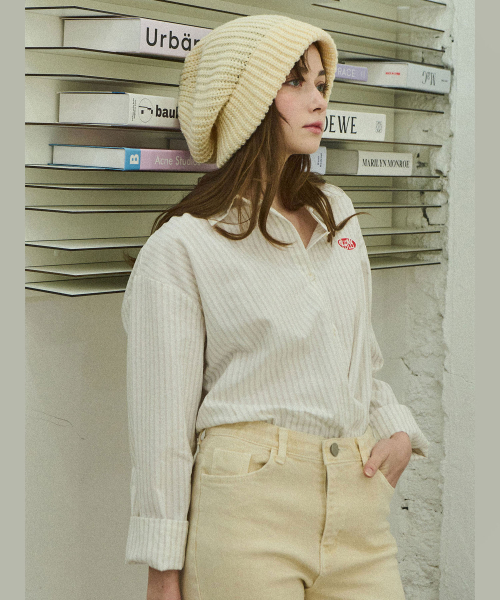 Stripe basic shirt - Beige
