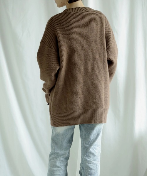 S'more(スモア)の「Bicolor knit cardigan (AW)(カーディガン/ボレロ・レディース・ベージュ/ブラウン・X-LARGE/SMALL/MEDIUM/LARGE)」の19枚目の写真