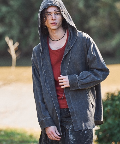 CASPER JOHN（キャスパージョン）の「Lyocell100 snow parka/リヨセル100スノーパーカー（その他アウター・メンズ・ホワイト/ブラック・X-SMALL/LARGE/MEDIUM/SMALL）」の2枚目の写真