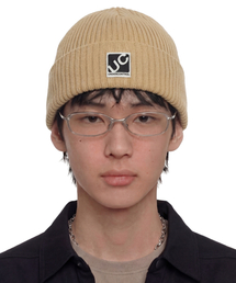 四季用薄手ロングビーニーコットンニット男女共用ロゴビーニーモ帽子 BEANIE / CROSS BOX LOGO / D LEMON