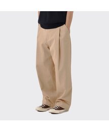 ONE TUCK WIDE CHINO PANTS (beige)