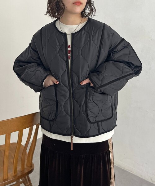 CPCM（シーピーシーエム）の「切替キルティングジャケット（ブルゾン・レディース・ベージュ/ブラック/カーキ・FREE）」の19枚目の写真