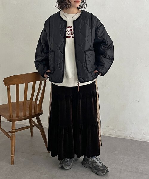 CPCM（シーピーシーエム）の「切替キルティングジャケット（ブルゾン・レディース・ベージュ/ブラック/カーキ・FREE）」の21枚目の写真