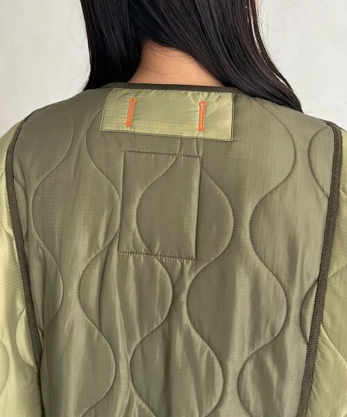 CPCM（シーピーシーエム）の「切替キルティングジャケット（ブルゾン・レディース・ベージュ/ブラック/カーキ・FREE）」の8枚目の写真