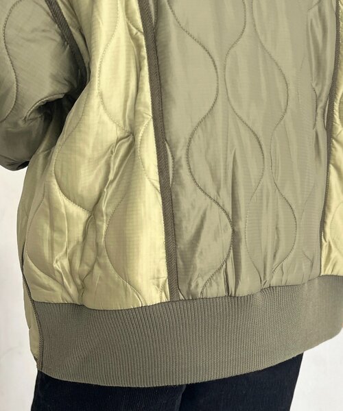 CPCM（シーピーシーエム）の「切替キルティングジャケット（ブルゾン・レディース・ベージュ/ブラック/カーキ・FREE）」の11枚目の写真