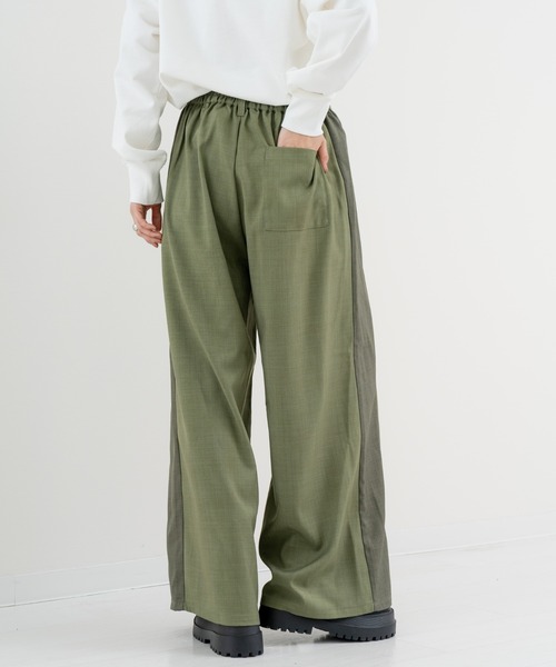 refinedworks(リファインドワークス)の「【refinedworks】ライン で魅せる 2トーンデザインパンツ(その他パンツ・レディース・ベージュ/カーキ・FREE)」の8枚目の写真