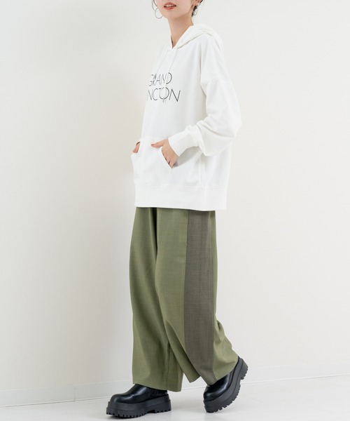 refinedworks(リファインドワークス)の「【refinedworks】ライン で魅せる 2トーンデザインパンツ(その他パンツ・レディース・ベージュ/カーキ・FREE)」の20枚目の写真