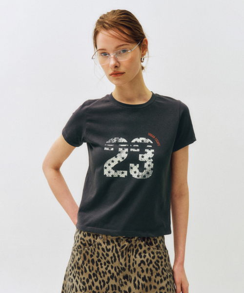 CITTA(シータ)の「レトロスターナンバー23Tシャツ_CTT378(チャコール)(Tシャツ/カットソー・レディース・チャコール・FREE)」の1枚目の写真