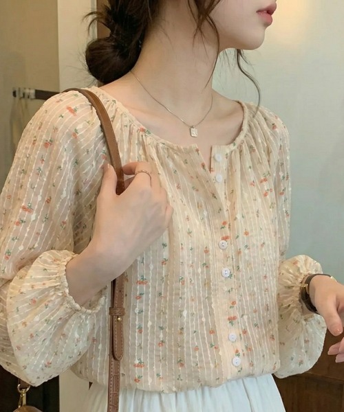 cammie（キャミー）の「小花柄ブラウス（シャツ/ブラウス・レディース・アイボリー・M/L）」の5枚目の写真